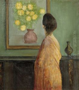 Portrait Of A Woman By A Mantel Portrait Of A Woman By A Mantel