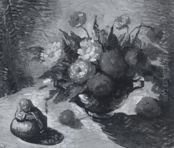Still Life With Flowers And Figurine - view 1