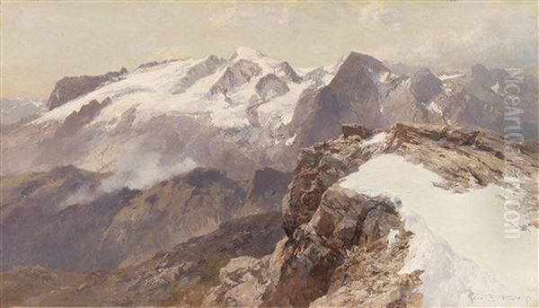 Ansicht Der Marmolata Vom Piz Boe Aus - view 1