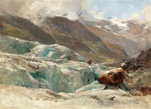 View Of The Grosglockner As Seen From Kodnitztal by Edward Theodore Compton