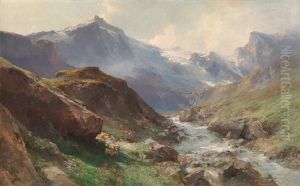 Motiv Aus Den Hohen Tauern In Osterreich by Edward Theodore Compton