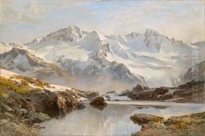 Blick Auf Den Schwarzsee Mit Hornspitze Und Grossen Moseler (zillertal)