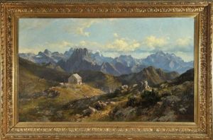 Edmund-probst-haus Am Nebelhorn Mit Blick Uber Die Allgauer Alpen