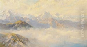 Berner Alpen - Morgen Auf Arnifirst Bei Brienz by Edward Theodore Compton