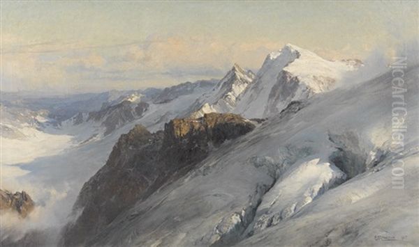 Hochgebirgslandschaft Mit Gletschern - view 1