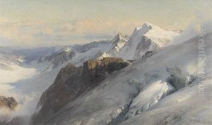 Hochgebirgslandschaft Mit Gletschern