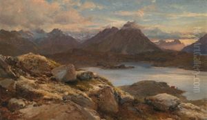 Blick Auf Den Austnesfjord Auf Den Lofoten, Norwegen by Edward Theodore Compton