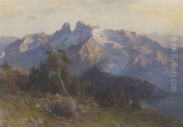 Morgen Im Hochgebirge - Blick Auf Den Monte Cristallo - view 1