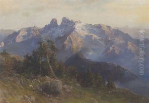 Morgen Im Hochgebirge - Blick Auf Den Monte Cristallo