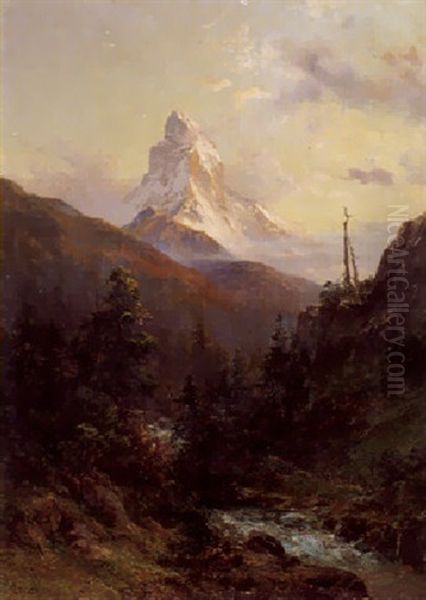 Das Matterhorn In Der Abenddammerung - view 1