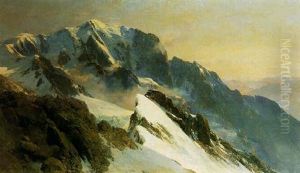 Sunlit Alpine Landscape by Edward Theodore Compton