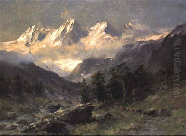 Hochgebirgslandschaft Mit Wolkenstreifen - view 1