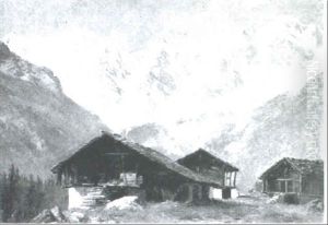Cottage In The Alps by Edward Theodore Compton