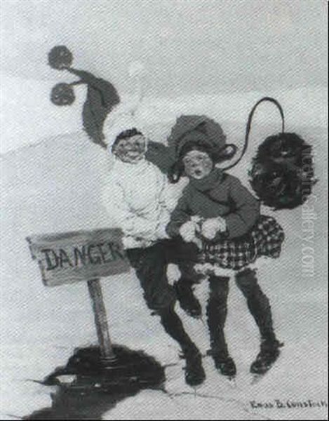 Magazine Cover: Children Skating On Pond Near Broken Ice - view 1