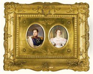 Portrait Of Ferdinand Ii, King Of The Two Sicilies (1810-1859); Together With A Portrait Of His Wife Maria Theresa Of Austria, Queen Consort Of The Two Sicilies (1816-1867)