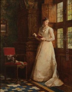 Femme Lisant Dans Un Interieur Gothique Femme Lisant Dans Un Interieur Gothique