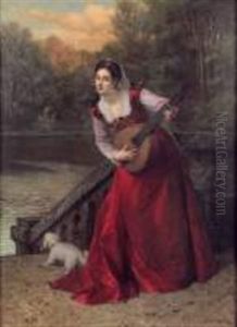 La Musicienne by Pierre Charles Comte