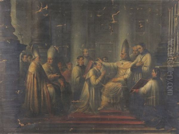 Papa Gregorio Xvi Benedice E Consacra Ludovico Altieri Nella Basilica Di Santa Maria Maggiore, Al Cospetto Del Cardinale Sinibaldi - view 1