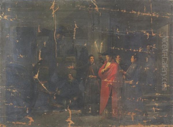 Papa Leone Xii Esce Dal Vaticano, Alla Presenza Dei Suoi Assistenti Di Camera Ludovico Altieri, Alberto Barbolani, E Del Cardinale Francesco Bertazzoli, La Sera Del 17 Aprile 1829 - view 1