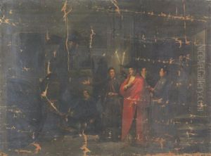 Papa Leone Xii Esce Dal Vaticano, Alla Presenza Dei Suoi Assistenti Di Camera Ludovico Altieri, Alberto Barbolani, E Del Cardinale Francesco Bertazzoli, La Sera Del 17 Aprile 1829