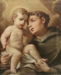 Saint Francis With The Christ Child by Sebastiano Conca
