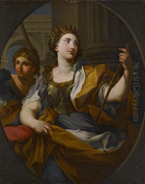 An Allegory Of Justice And An Allegory Of Fortitude (pair) - view 1