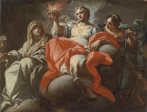 Allegorische Darstellung Von Glaube, Hoffnung Und Barmherzigkeit - view 1