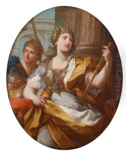 Eine Allegorie Der Gerechtigkeit (+ Eine Allegorie Der Starke; Pair) by Sebastiano Conca
