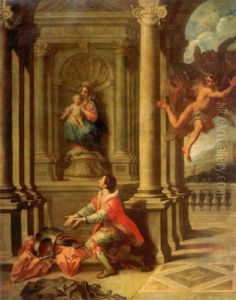 Die Erleuchtung Des Heiligen Ignatius Von Loyola by Sebastiano Conca
