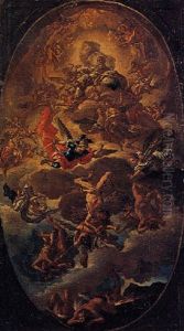 La Cacciata Degli Angeli Del Cielo by Sebastiano Conca