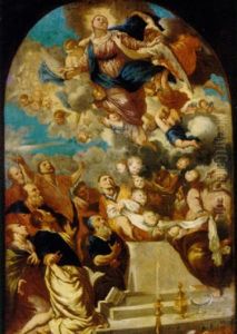 The Ascension Of The Holy Virgin by Sebastiano Conca