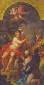 Saint John The Baptist Preaching by Sebastiano Conca