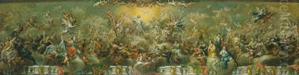 La Trinita Con I Santi In Gloria Celeste - view 1
