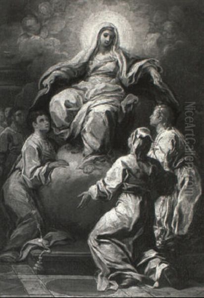 The Madonna Of Mercy Appearing To A Confraternity Of Carthusian Monks - view 1