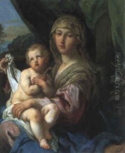 Madonna Mit Kind In Einer Landschaft