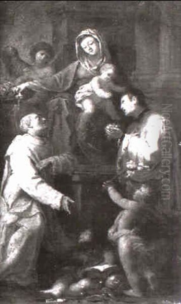 Vierge A L'enfant Adoree Par Saint Dominique - view 1