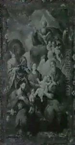 The Holy Trinity With Assembled Saints