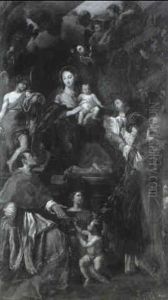 Vierge Et L'enfant Avec Saint Charles Borromee Et Saint     Ignace De Loyola