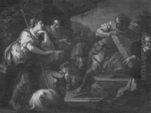 Moses And The Daughters Of Jethro by Sebastiano Conca