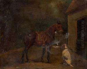 Chien Dans Une Ecurie by Charles-Fernand de Condamy