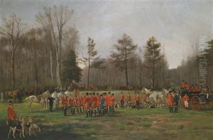 Vor Der Fuchsjagd by Charles-Fernand de Condamy