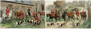 Le Depart Pour La Chasse (+ La Sortie Du Chateau; Pair) by Charles-Fernand de Condamy