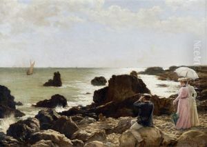 Praia Com Figuras by Ernesto Ferreira Condeixa