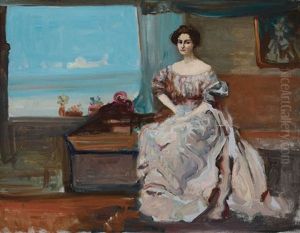 A Woman Seated By A Window by Charles Conder