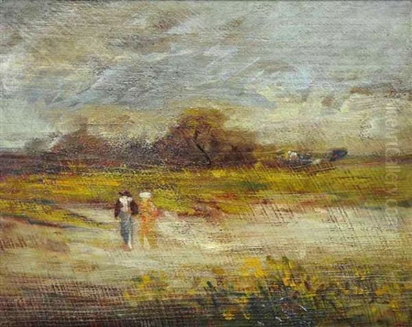 Two Figures In A Landscape, France - view 1