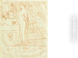 Nude Ladies At Their Toilette by Charles Conder