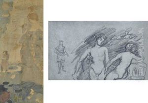 Pair Of Works I) Illustration To A Fairy Story Ii) Nude Sketch (2 Works)
