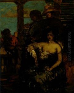 Figures On A Balcony by Charles Conder