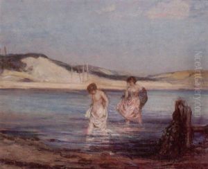 Two Young Women Paddling