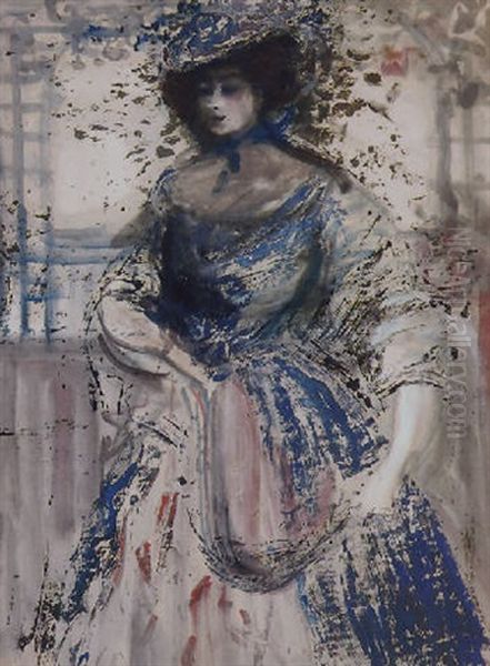 Lady In Blue Dress - view 1